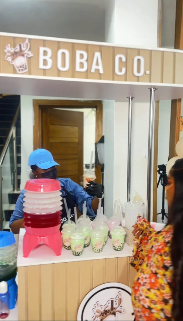 Boba Co. indoor event stand